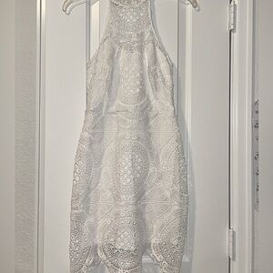 Bebe white sleeveless dress size 4